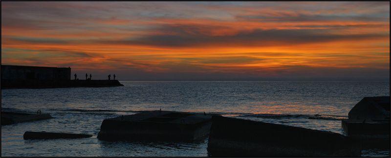 Крым, утро, Рассвет, Рыбалка Пошла ставридка ...photo preview