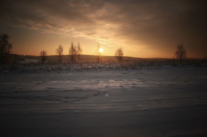 Зимний вечер фото превью