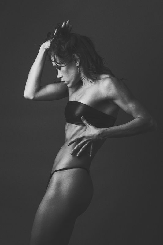 модель, девушка, girl, female, woman, portrait, портрет, bw  фото превью