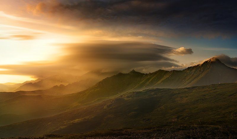 Bulgaria, Cloud, Kupena, Landscape, Mountain, Stara planina, Sunrise After the sunrisephoto preview