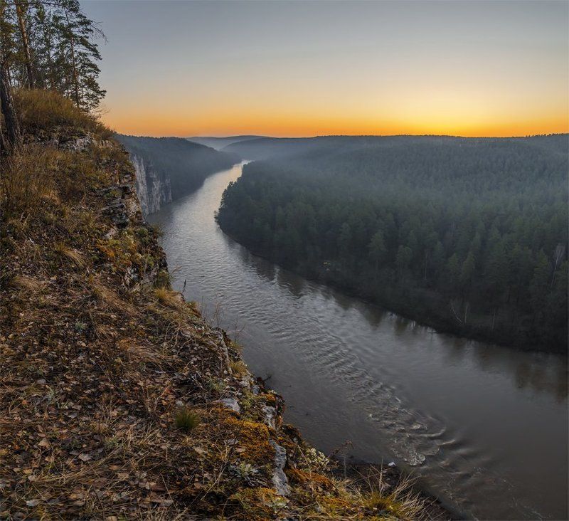 берег, весна, пейзаж, природа, путешествие, рассвет, река, туризм, урал, утро Большие притёсыphoto preview