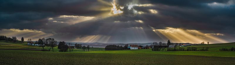 sky, landscape, field, nature, grass, green, clouds, cloud, meadow, summer, blue, storm, sun, rural, tree, agriculture, sunset, spring, horizon, weather, land, country, farm, countryside, sunlight storm clouds over the field photo preview