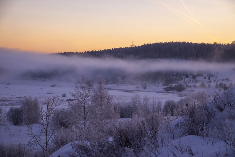 Утро,мороз-30,Исетьphoto preview