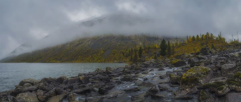 Алтай, Водопад, Горный алтай, Горы, Мультинские озера, Озеро, Осень, Панорама, Пейзаж, Природа, Сибирь Мульта. Шумы.photo preview