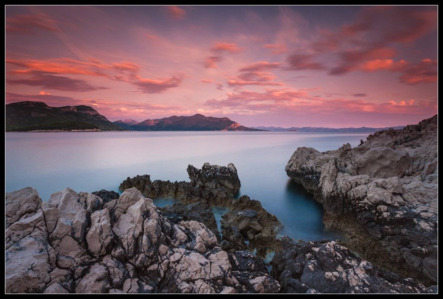 хорватия, трстеник, бухта, море, закат, croatia, trstenik, sea, sunset, Илья Штром