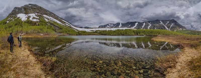 горы, кольский п-ов, лето, люди, небо, озеро, панорама, пейзаж, природа, путешествие, север, туризм, хибины Хибиныphoto preview