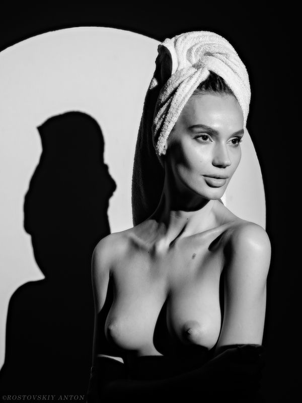 portrait, nude, girl, Black & white portraitphoto preview