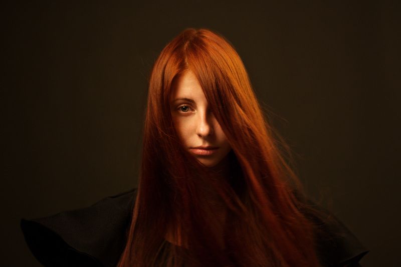 portrait, studio, wind, red hair Kseniaphoto preview