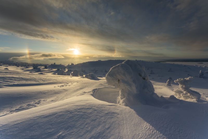 Солнечное гало за полярным кругомphoto preview