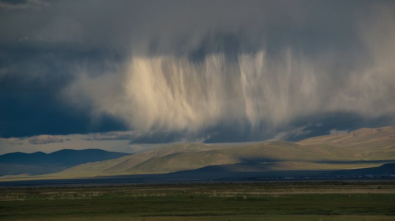 алтай, вирга, горный алтай, дождь, небо, пейзаж, чуйская степь Виргаphoto preview