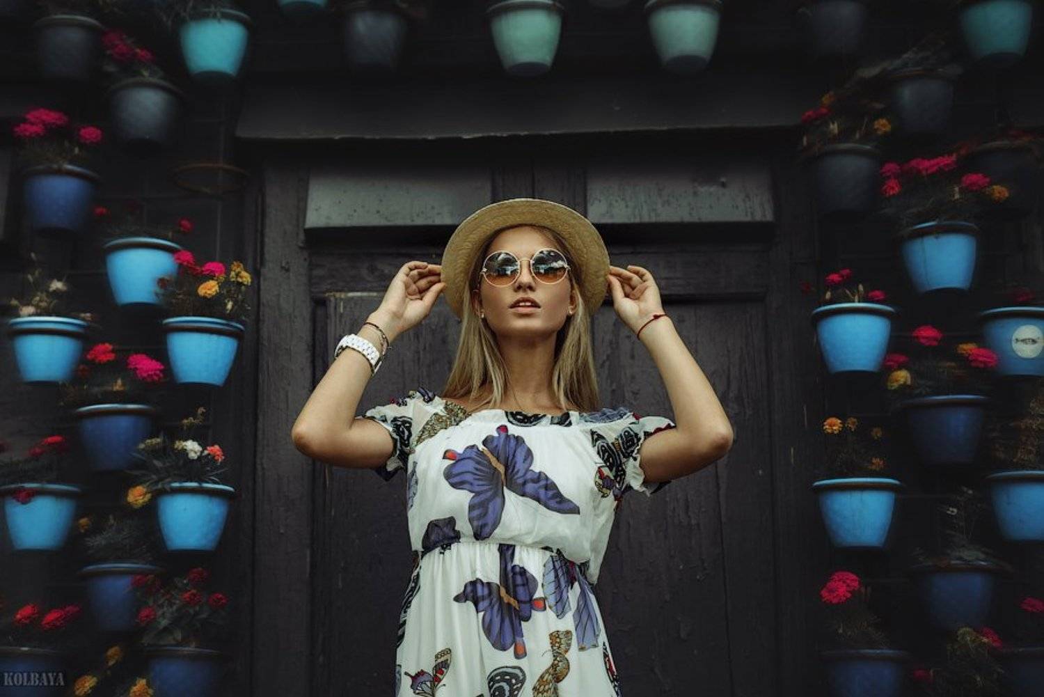 Hat and glasses. Автор: Колбая Александр Girl, Glasses, Hat, Portrait, Колбая Александр