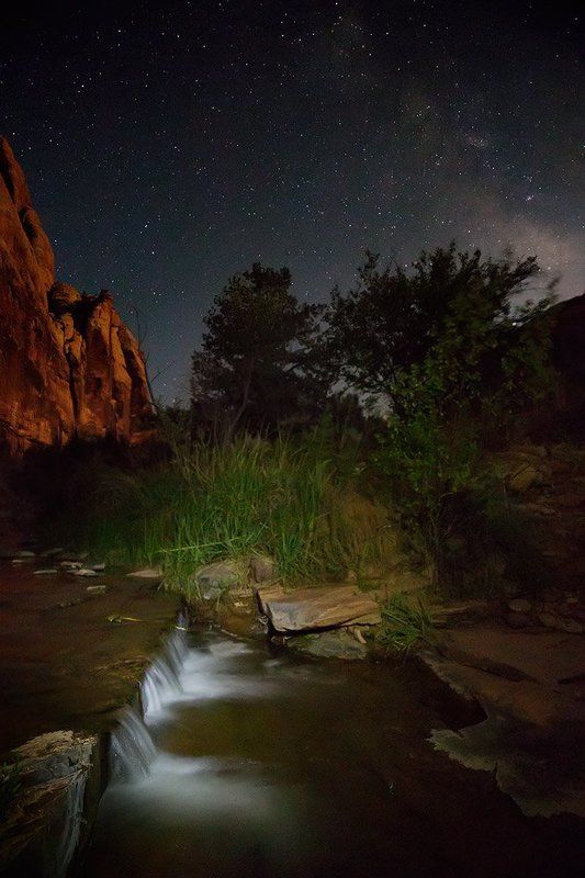 Mill Creek waterfalls and Milky Wayphoto preview