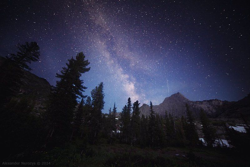 Вечер, Горы, Ергаки, Звезды, Млечный путь, Ночь, Саяны Лазурная ночьphoto preview