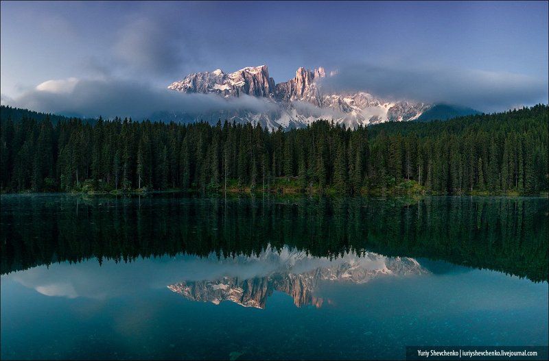 Доломиты, Италия, Озеро, Утро Silent reflection.photo preview