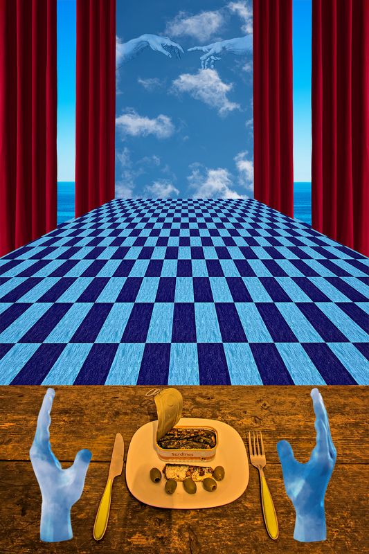 collage, color, colors, concept, conceptual, digital, digital art, photo collage, photography, still life, surreal, surrealism, Reasonable Scene In An Imaginary Worldphoto preview