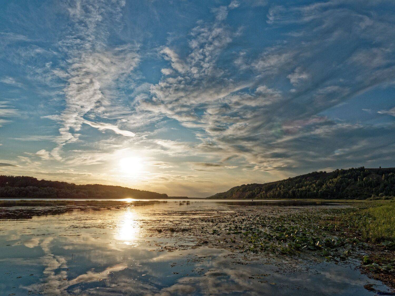 пейзаж, река Ока, лето, горы, Сергей Калёв