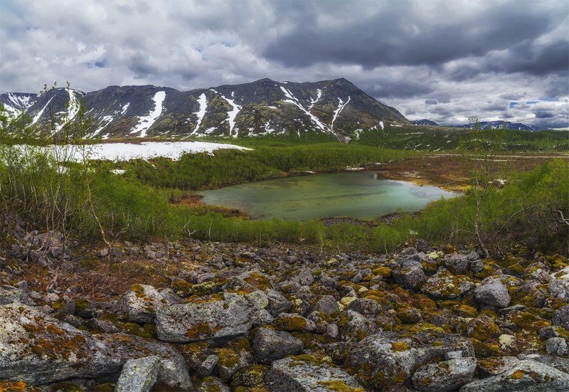 горы, кольский п-ов, лето, небо, озеро, пейзаж, природа, путешествие, север, туризм, хибины Хибиныphoto preview