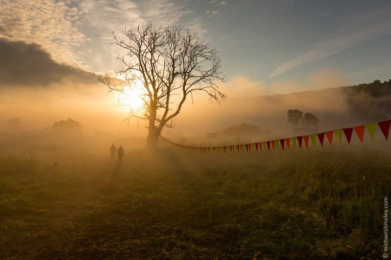 Дерево, Калуга, Люди, Россия, Туман, Фестиваль Доброе утроphoto preview