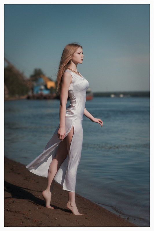 девушка, портрет, природа, лето, река, вода, мода, Summer dream фото превью