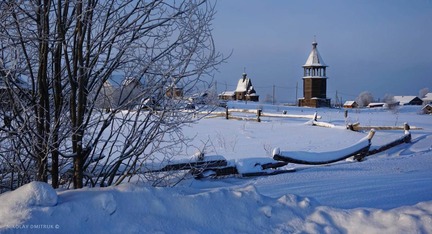 Церковь Василия Блаженного в селе Чухчерьма 2022. Автор: николай дмитрук пейзаж, николай дмитрук