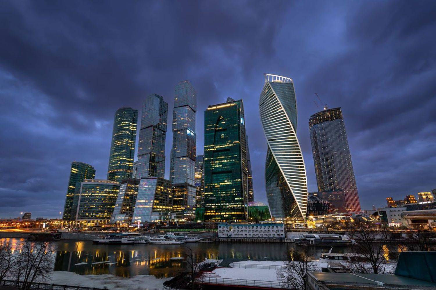 москва, сити, сity, ночь, вечер, небоскреб, Вячеслав Мельников