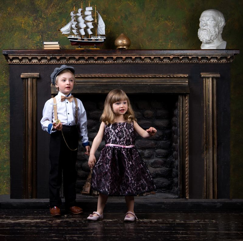 студийный портрет, детский портрет, семейный, концептуальное Эрика и Левphoto preview