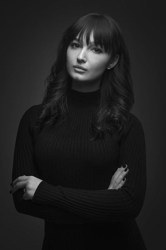 девушка, портрет, чб Марияphoto preview