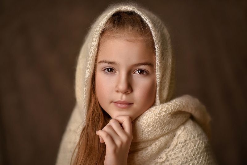 портрет, дети, детский портрет, девочка Зимнее утроphoto preview