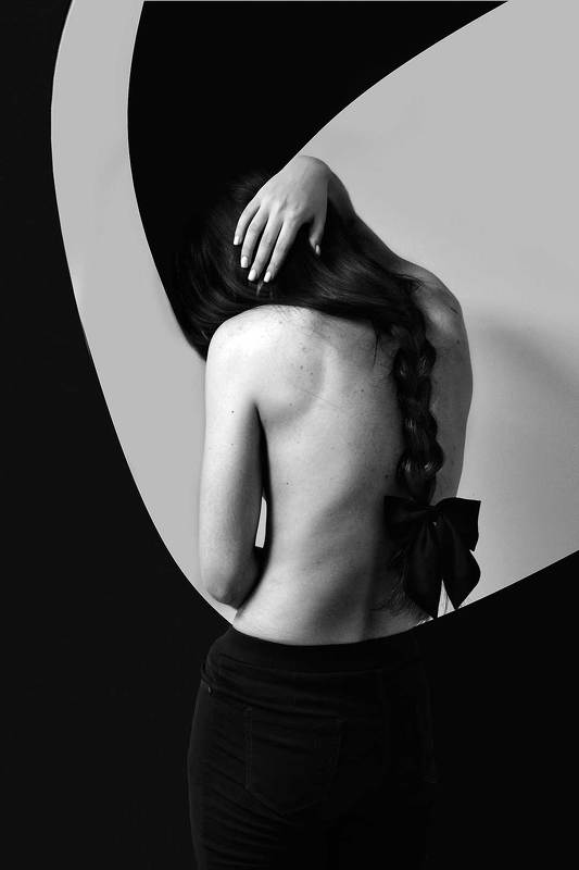 портрет, модель, арт, концепт, чёрно-белый, монохром Хамелеон 2photo preview