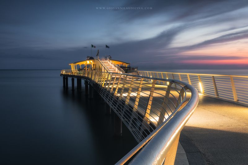 italy, tuscany, camaiore, versilia, pier, landscape, seascape, long exposure, evening The Pierphoto preview