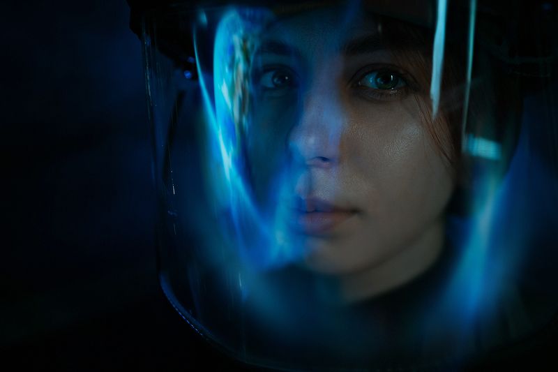 портрет, космос, девушка, диджитал, планета, человек, фантастика Интровертphoto preview