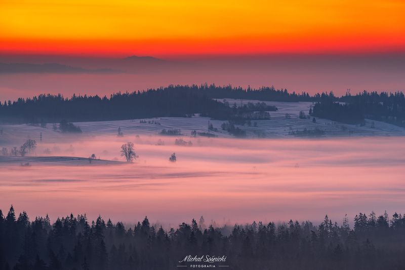 #poland #pentax #benro #lightroom #nikcollection #nature #sunrise #mountains #sky #fog #foggy #morning #pix #trees #sun #forest Sunrise...photo preview