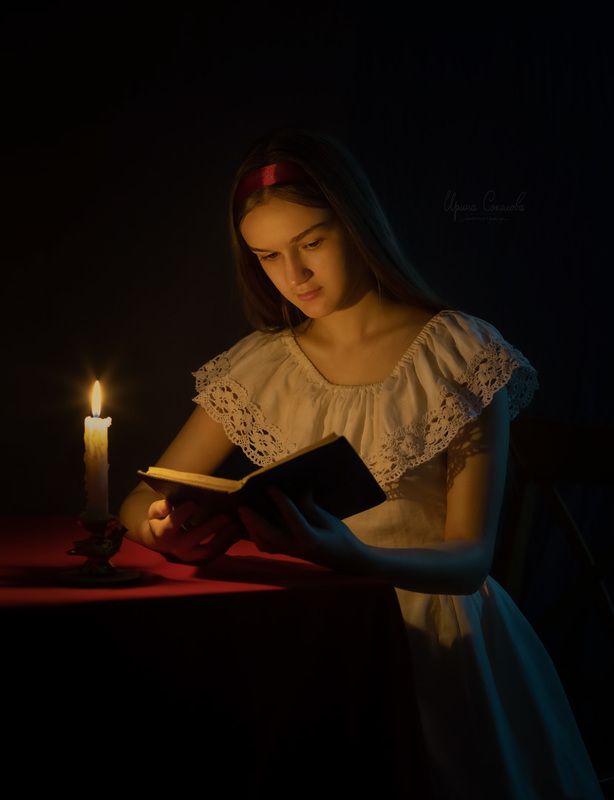 портрет, девушка,вечер, ретро Тургеневская девушкаphoto preview