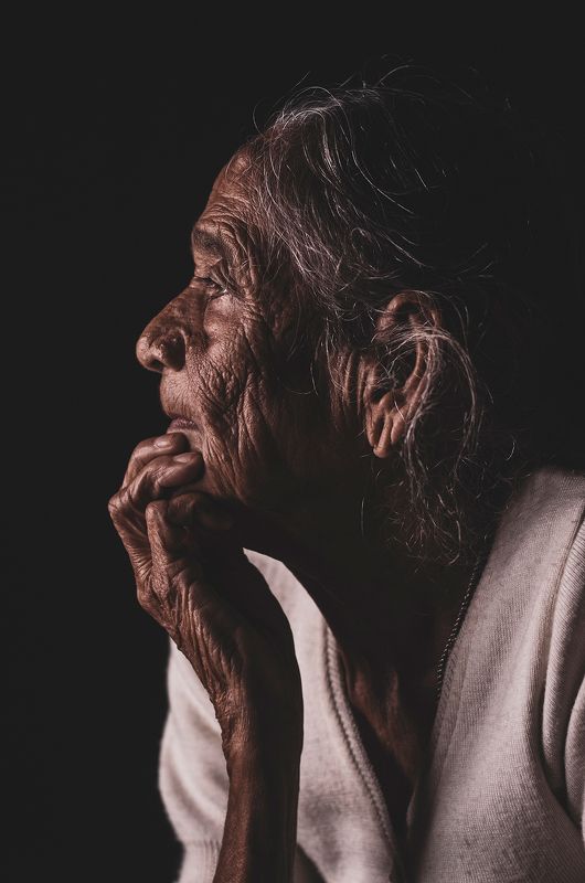 face, portrait, wrinkle, wrinkled face, aged, senior citizen, emotion The Wrinkled Facephoto preview