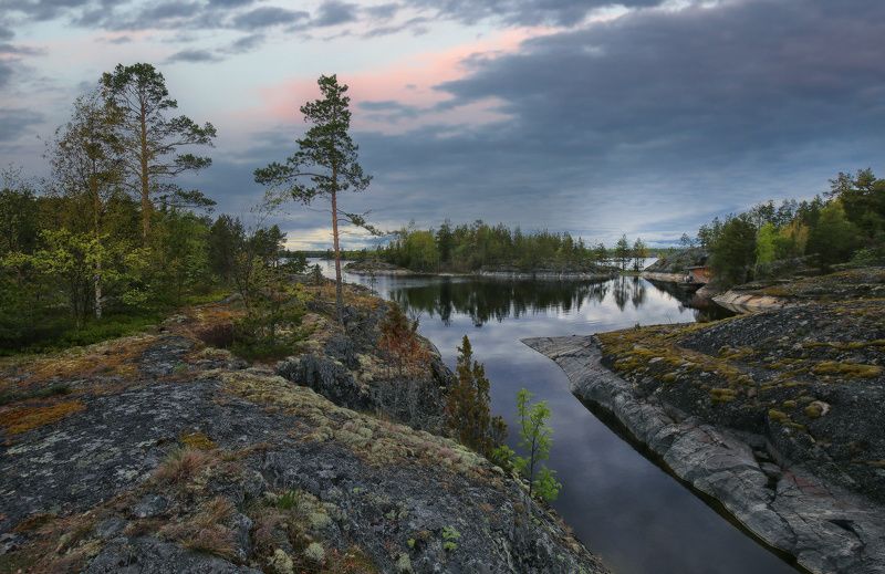 ладожские шхеры, ладога, карелия Вечер на Ладоге фото превью