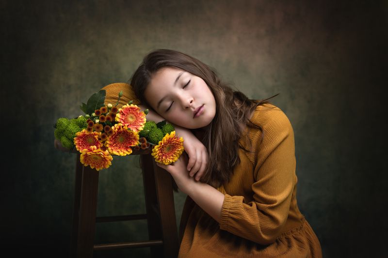 portrait, beauty, fine-art, flowers photo preview