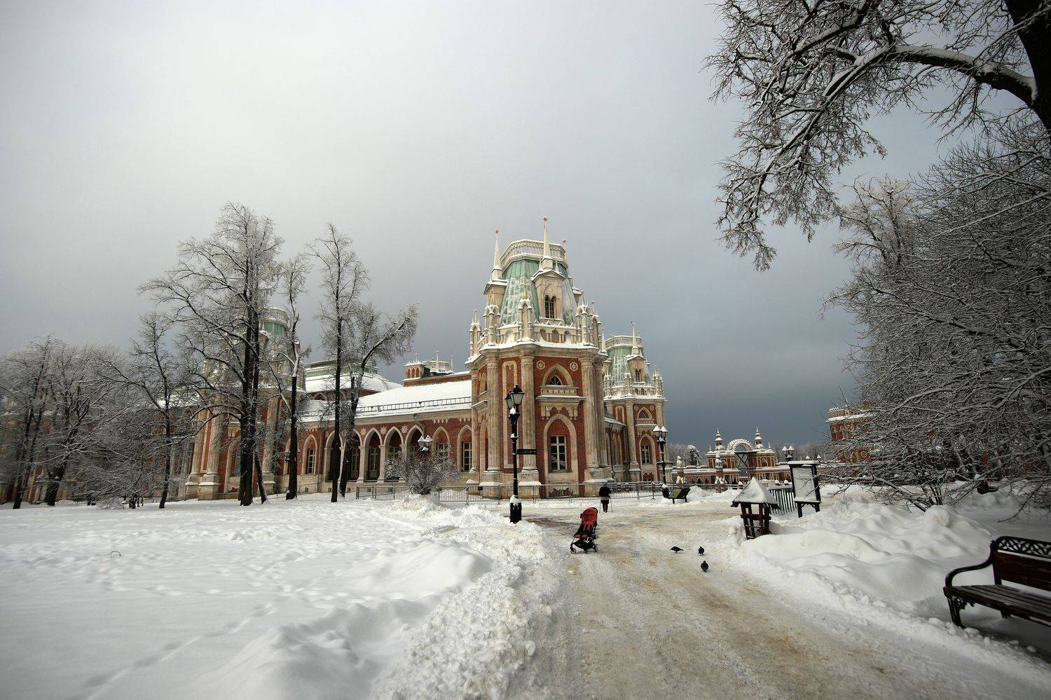 Царицыно. Просветление. Автор: Дмитрий Ткаченко Царицыно, зима, дворец, ненастье, Дмитрий Ткаченко