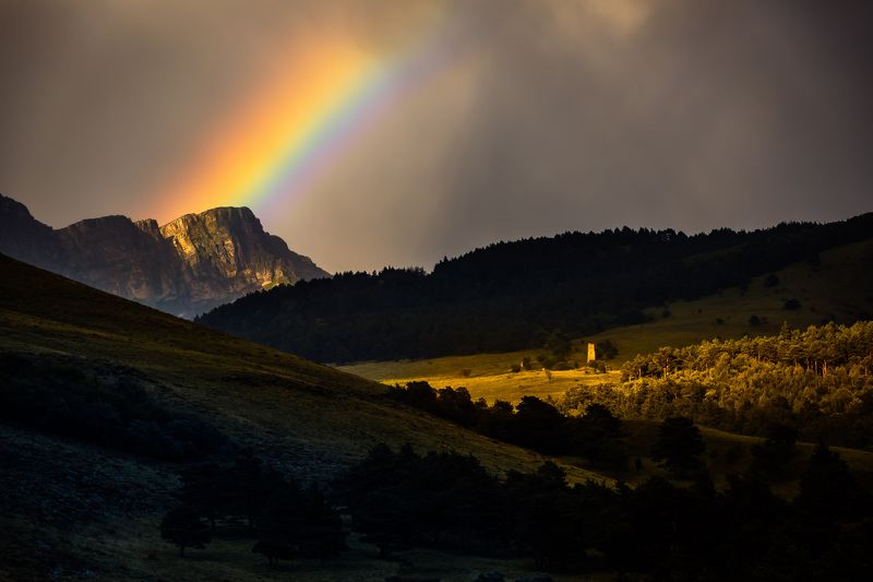 Ингушетия Радуга в горах Ингушетииphoto preview