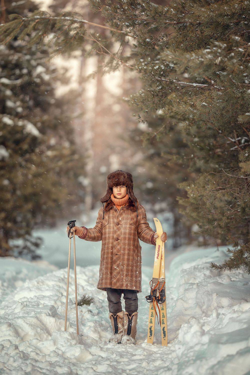 Друзья. Автор: Елена Чернигина дети, детская фотография, зима, деревенский стиль, деревенские дети, Елена Чернигина