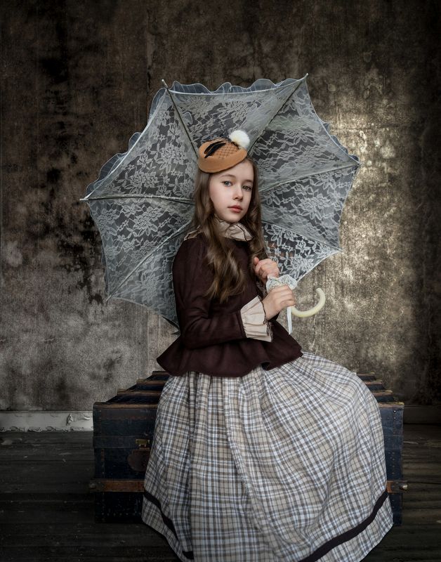 студийный портрет, детский портрет, концептуальное, ретро, винтаж Вероникаphoto preview