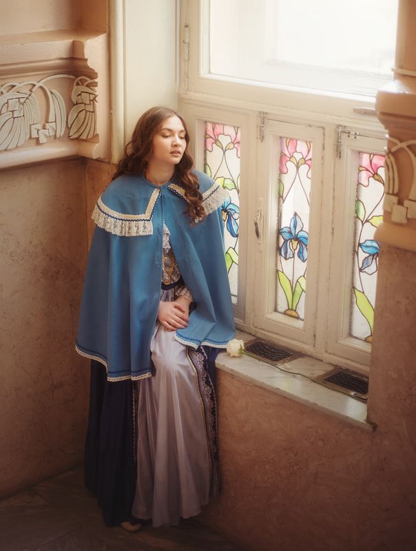 девушка, ретро, винтаж, романтика, свет, день, музей Свет фото превью