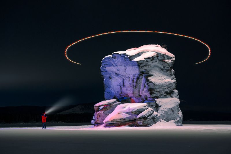 шайтан-камень, озеро, иткуль, зима Исследовательphoto preview