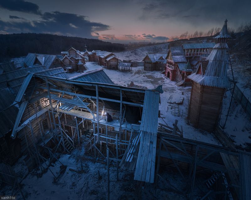 Snow, Outdoors, Winter, Cold Temperature, landscape, abandoned, sunset, decoration, mavic 3 Backstagephoto preview