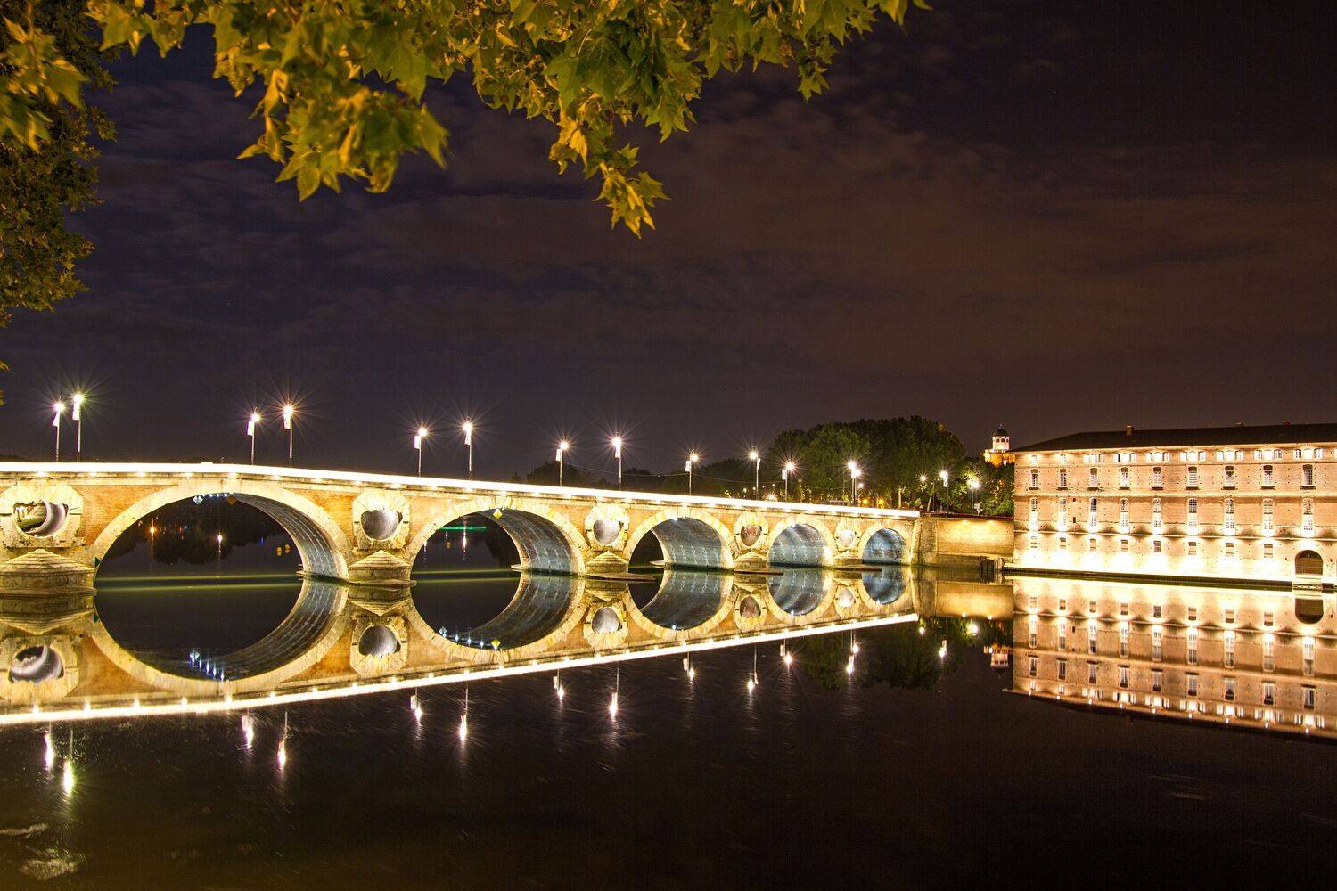 Тулуза. Автор: Alexey Belov река, мост, ночной пейзаж, отражение, Alexey Belov