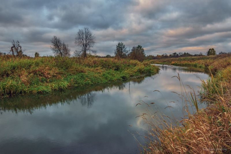 осень, утро, небо, ярославская область, облака, река устье Утро на реке Устьеphoto preview
