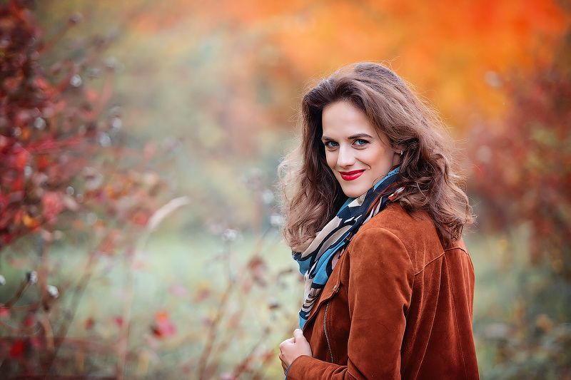 девушка осень Краски природыphoto preview