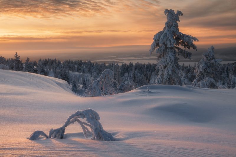 кандалакша Зимний вечер на Кольскомphoto preview