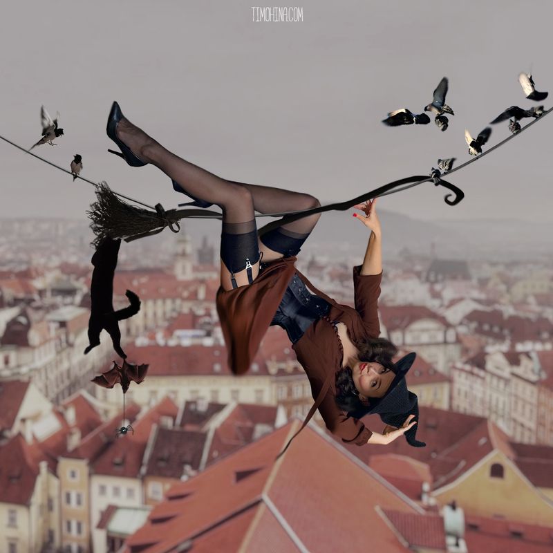 фотоманипуляция, фотоарт, pin-up, девушка, ведьма Серия: Приключения ведьмыphoto preview