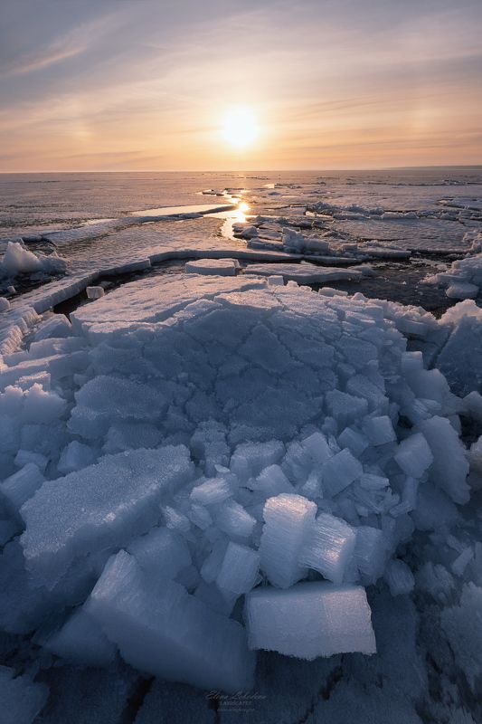 закат, весна, север, финский_залив, лед, торос, пляж, пейзаж, природа Знаки весныphoto preview