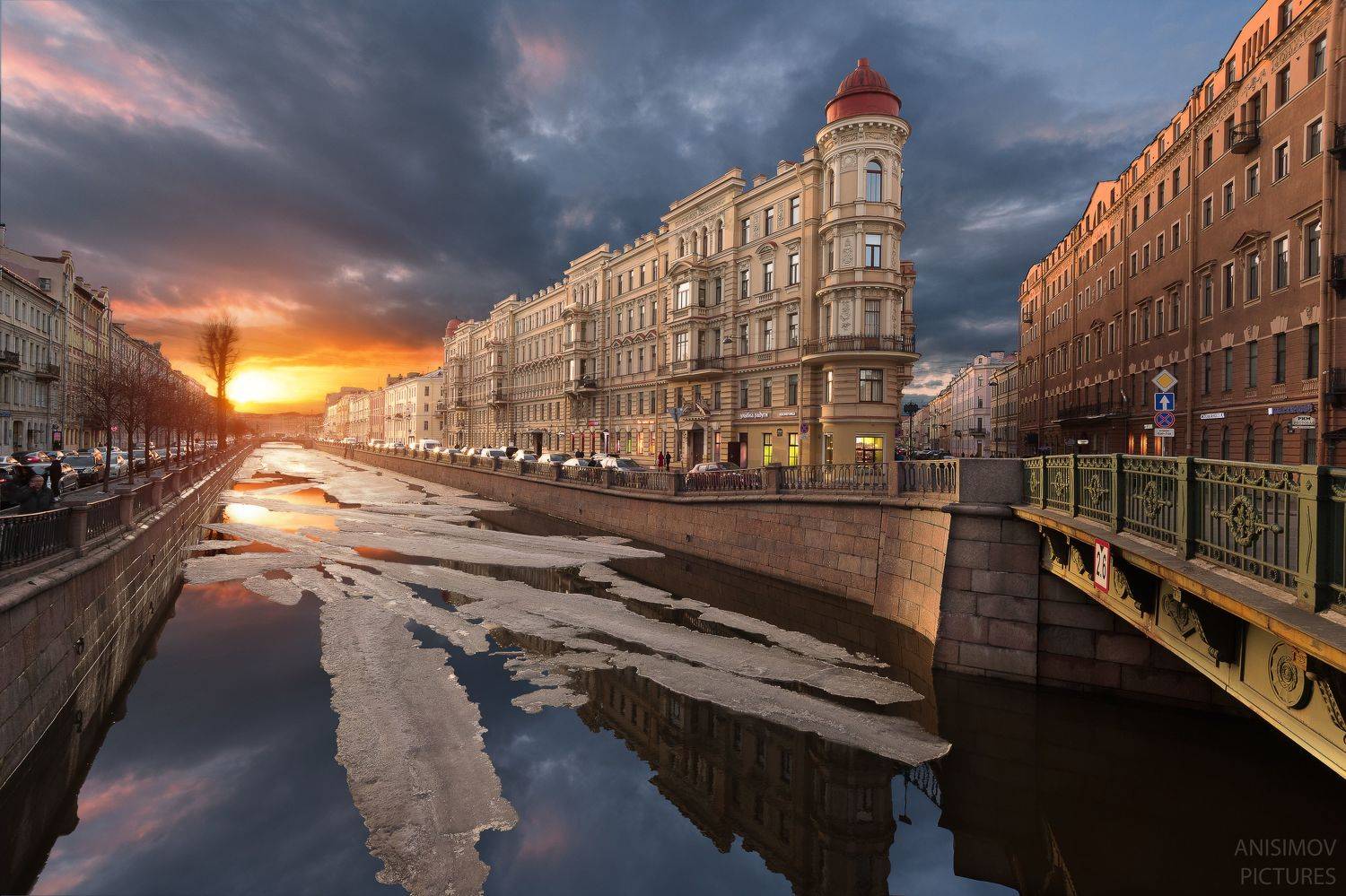 закат,санкт-петербург,питер,архитектура,россия,город,весна,река, Дмитрий Анисимов